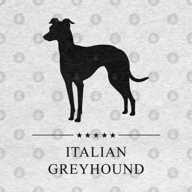 Italian Greyhound Black Silhouette by millersye